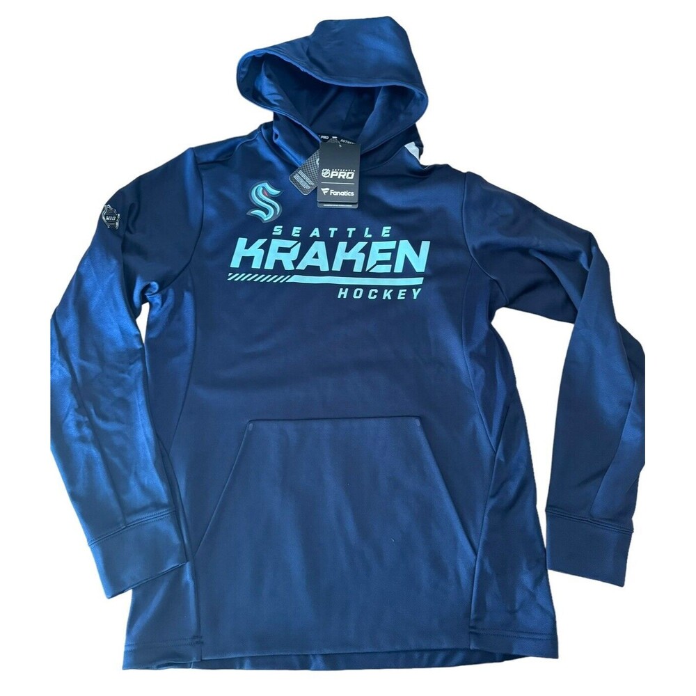 Fanatics Seattle Kraken Authentic‎ Pro Hoodie Blue Men’s Size: Medium NWT
